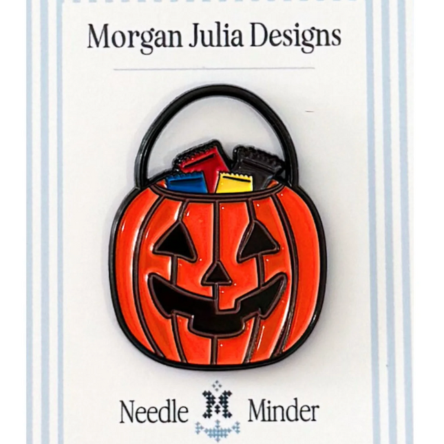 Pumpkin Halloween Basket Needle Minder